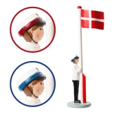 Student Dreng med rød/blå studenterhue 31cm studentergave